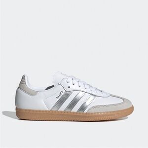 adidas Originals Samba White and Silver Sneakers, brand new!!!
